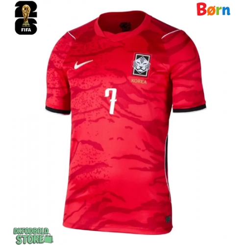 Korea Son Heung-min #7 Replika Babytøj Hjemmebanesæt Børn VM 2026 Kortærmet (+ Korte bukser)